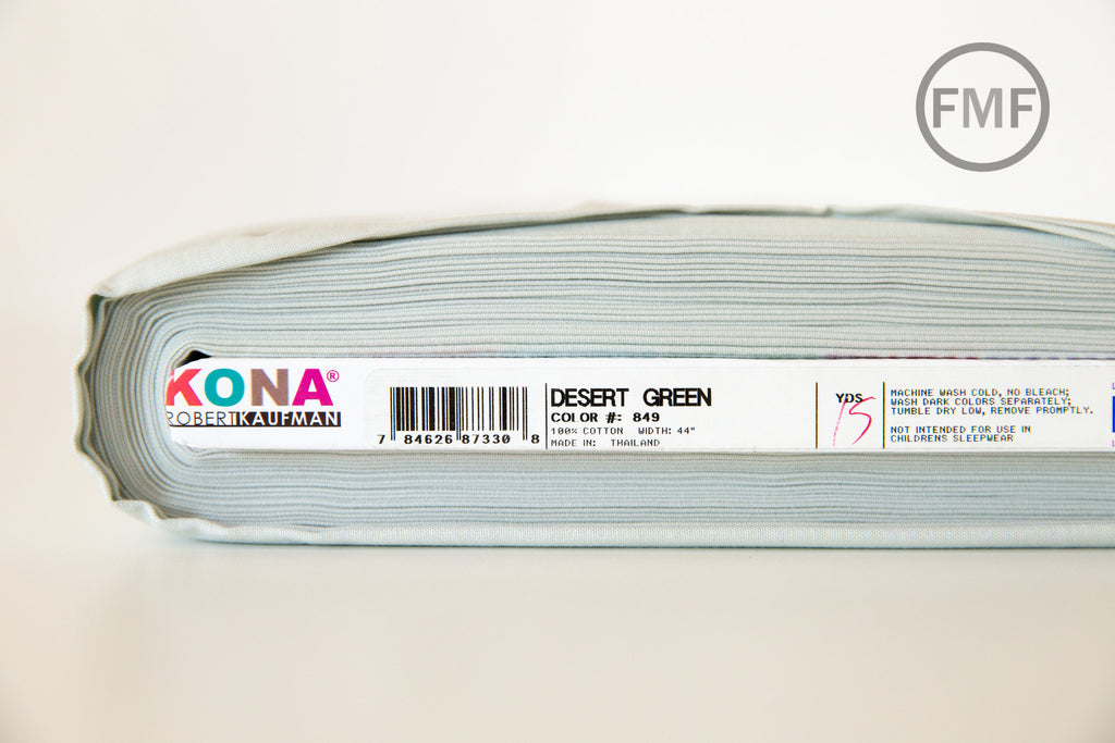 Desert Green Kona Cotton Solid Fabric from Robert Kaufman, K001-849