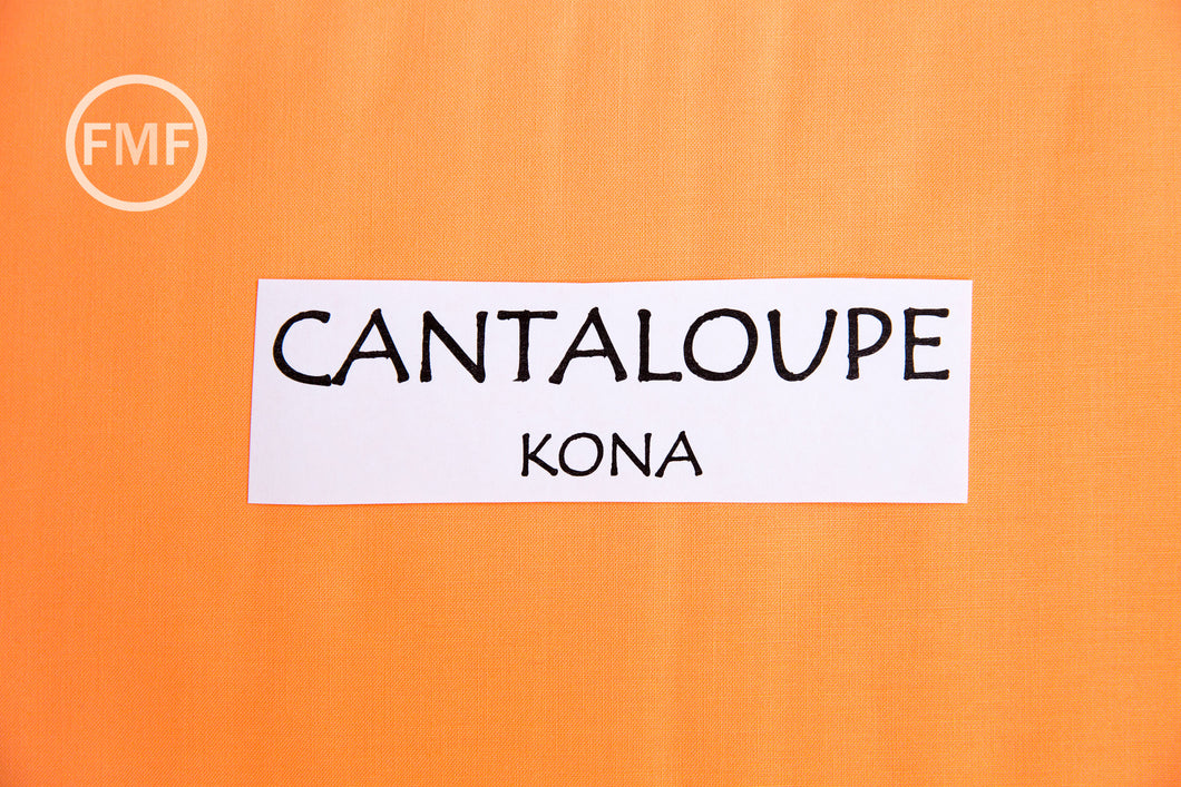 Cantaloupe Kona Cotton Solid Fabric from Robert Kaufman, K001-59