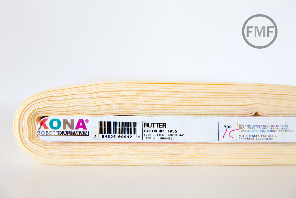 Butter Kona Cotton Solid Fabric from Robert Kaufman, K001-1055