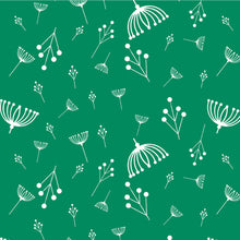 Load image into Gallery viewer, Charley Harper Holidays Twigs in Green 100% GOTS-Certified Organic Cotton Poplin, Birch Fabrics, CH-87-GREEN
