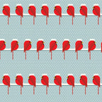 Charley Harper Holidays Cool Cardinals, 100% GOTS-Certified Organic Cotton Poplin, Birch Fabrics, CHX-02