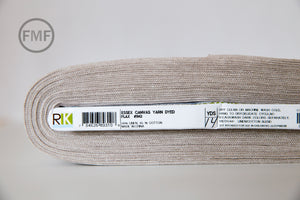 Flax Yarn Dyed Essex Canvas, Linen and Cotton Blend Fabric from Robert Kaufman, E120-1143 FLAX