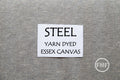 29-Inch End of Bolt Remnant Steel Yarn Dyed Essex Canvas, Linen and Cotton Blend Fabric, E120-91 STEEL