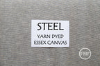 29-Inch End of Bolt Remnant Steel Yarn Dyed Essex Canvas, Linen and Cotton Blend Fabric, E120-91 STEEL