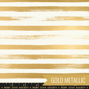 Zip in Gold Metallic, Rashida Coleman Hale, Ruby Star Society, Moda Fabrics, 100% Cotton Fabric, RS1005 24M
