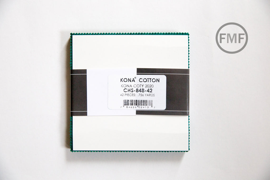 Enchanted Kona Cotton Color of the Year 2020, Five Inch Charm Squares, Robert Kaufman, 100% Cotton Fabric Charm Pack, CHS-848-42