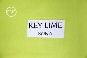 Key Lime Kona Cotton Solid Fabric from Robert Kaufman, K001-842