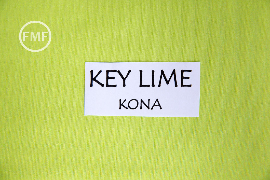 Key Lime Kona Cotton Solid Fabric from Robert Kaufman, K001-842