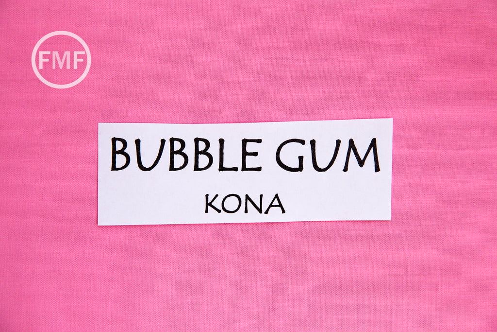 16-Inch End of Bolt Remnant Bubble Gum Kona Cotton Solid Fabric from Robert Kaufman, K001-261