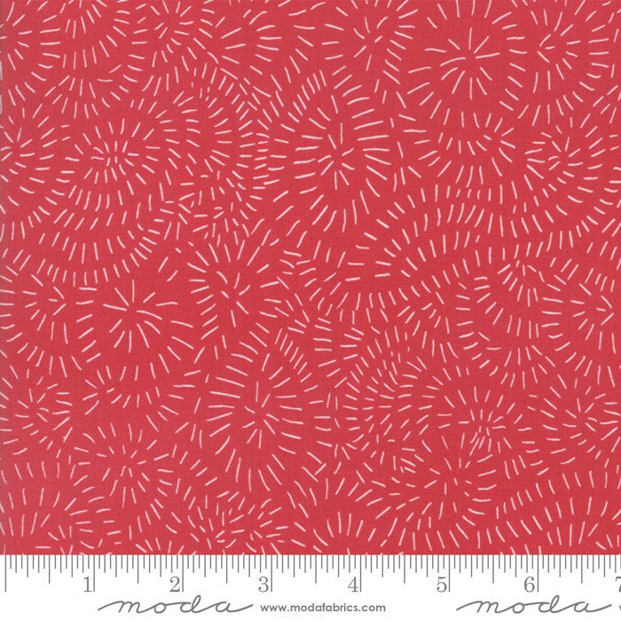 Bramble Twists and Turns in Red, Gingiber, 100% Cotton Fabric