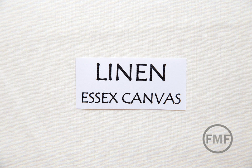Linen Essex Canvas, Linen and Cotton Blend Fabric from Robert Kaufman, E119-308 LINEN