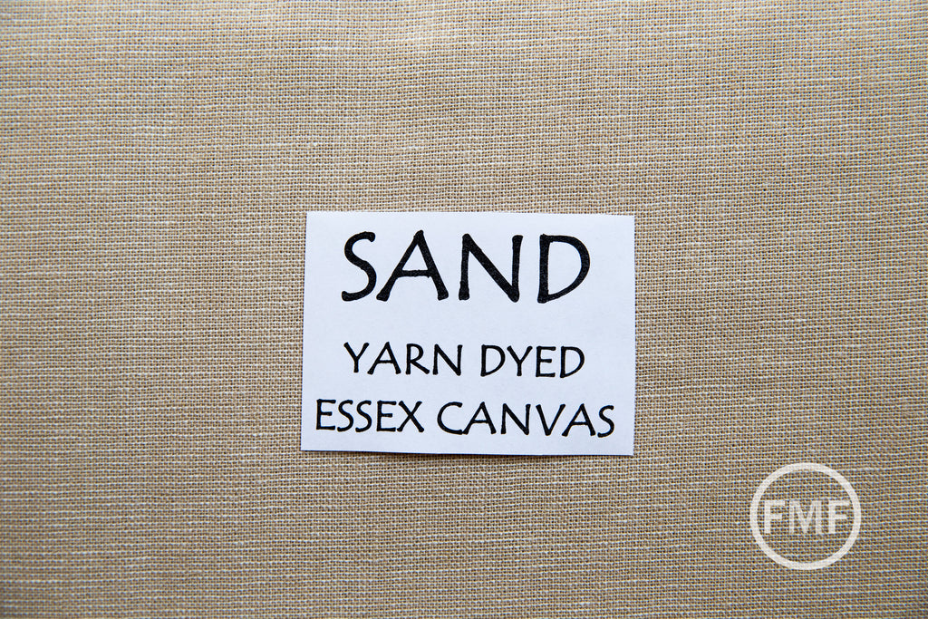 Sand Yarn Dyed Essex Canvas, Linen and Cotton Blend Fabric from Robert Kaufman, E120-1323 SAND