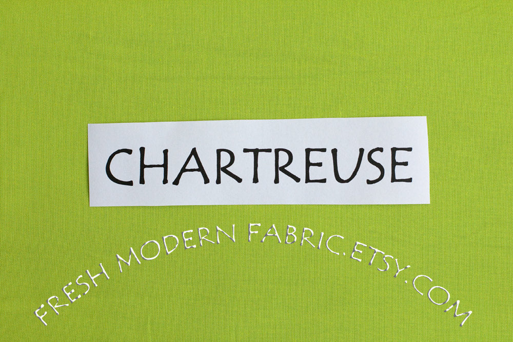 Chartreuse Kona Cotton Solid Fabric from Robert Kaufman, K001-1072