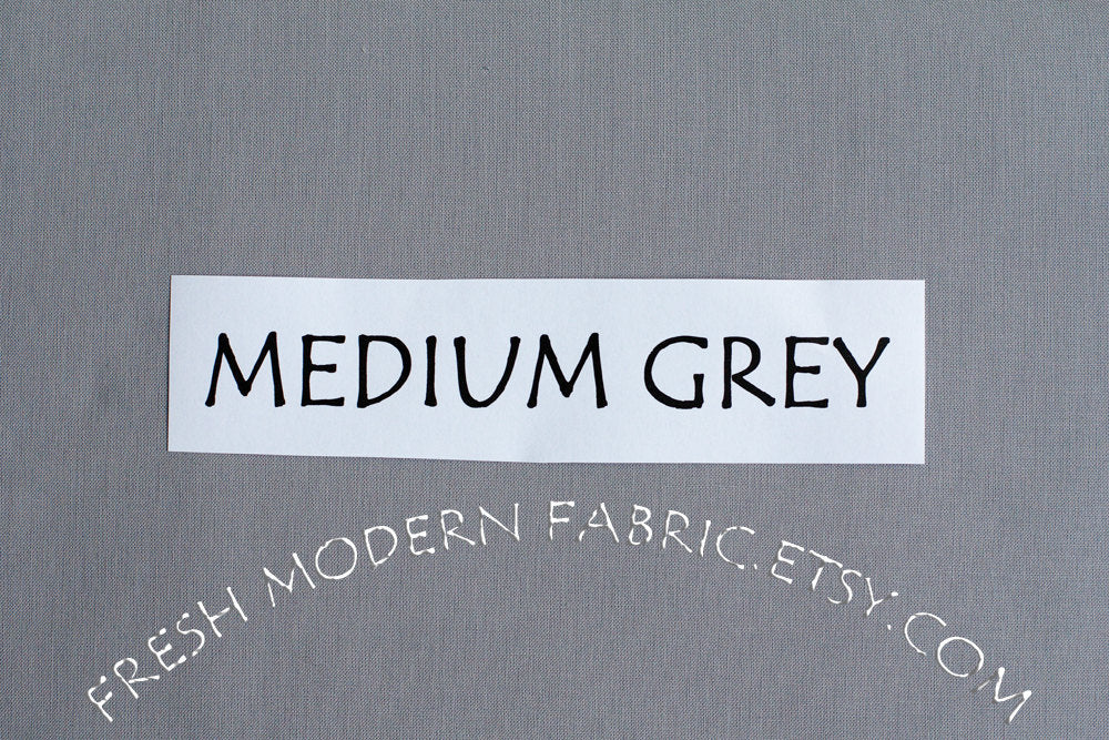 Medium Grey Kona Cotton Solid Fabric from Robert Kaufman, K001-1223