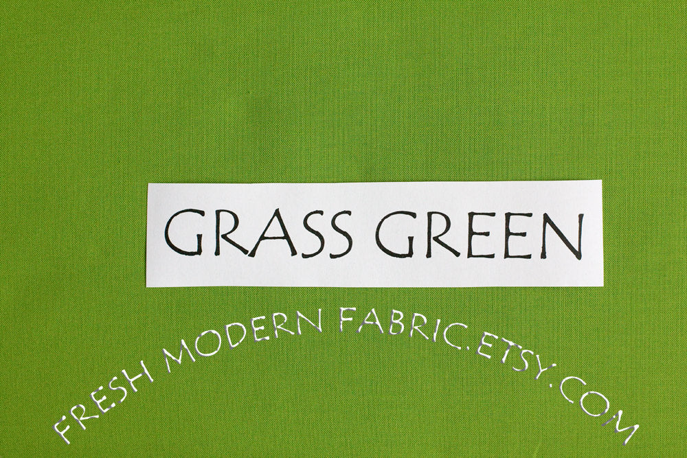 Grass Green Kona Cotton Solid Fabric from Robert Kaufman, K001-1703
