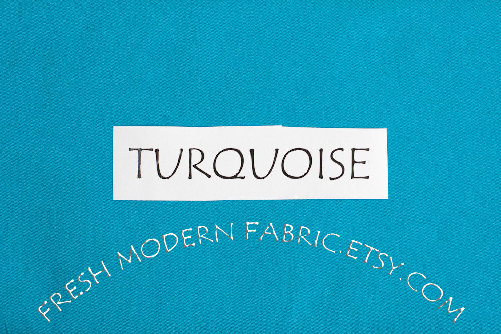 Turquoise Kona Cotton Solid Fabric from Robert Kaufman, K001-1376