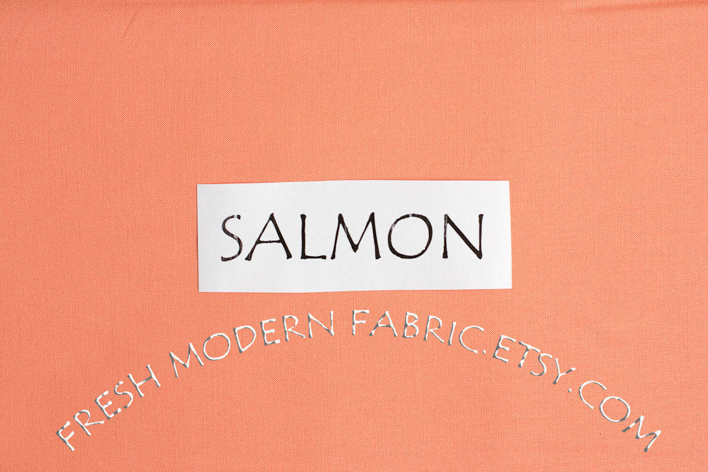 Salmon Kona Cotton Solid Fabric from Robert Kaufman, K001-1483