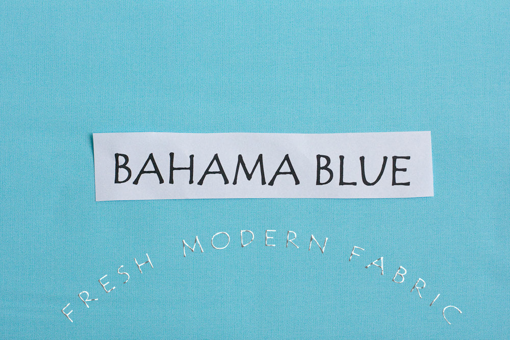 29-Inch End of Bolt Remnant Bahama Blue Kona Cotton Solid Fabric from Robert Kaufman, K001-1011