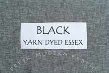 Load image into Gallery viewer, BLACK Yarn Dyed Essex, Linen and Cotton Blend Fabric from Robert Kaufman, E064-1019
