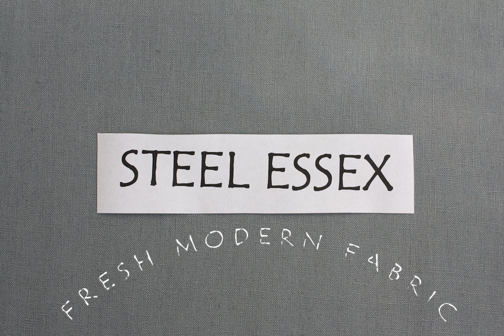 17-Inch End of Bolt Remnant Steel Essex, Linen and Cotton Blend Fabric from Robert Kaufman, E014-91 STEEL