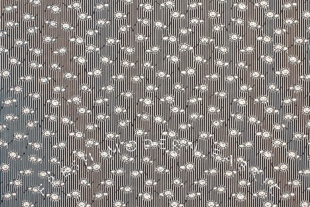 Happy Lion Pinstripe from Petit Joli for Kei Fabric, 100% Cotton Voile Fabric