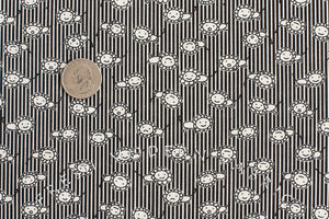Happy Lion Pinstripe from Petit Joli for Kei Fabric, 100% Cotton Voile Fabric