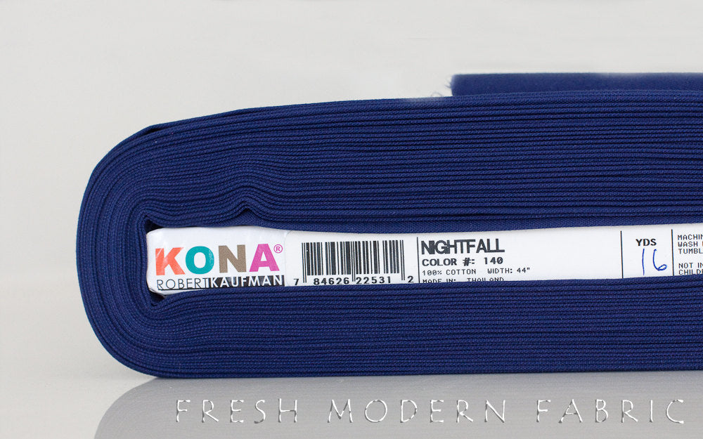 Nightfall Kona Cotton Solid Fabric from Robert Kaufman, K001-140