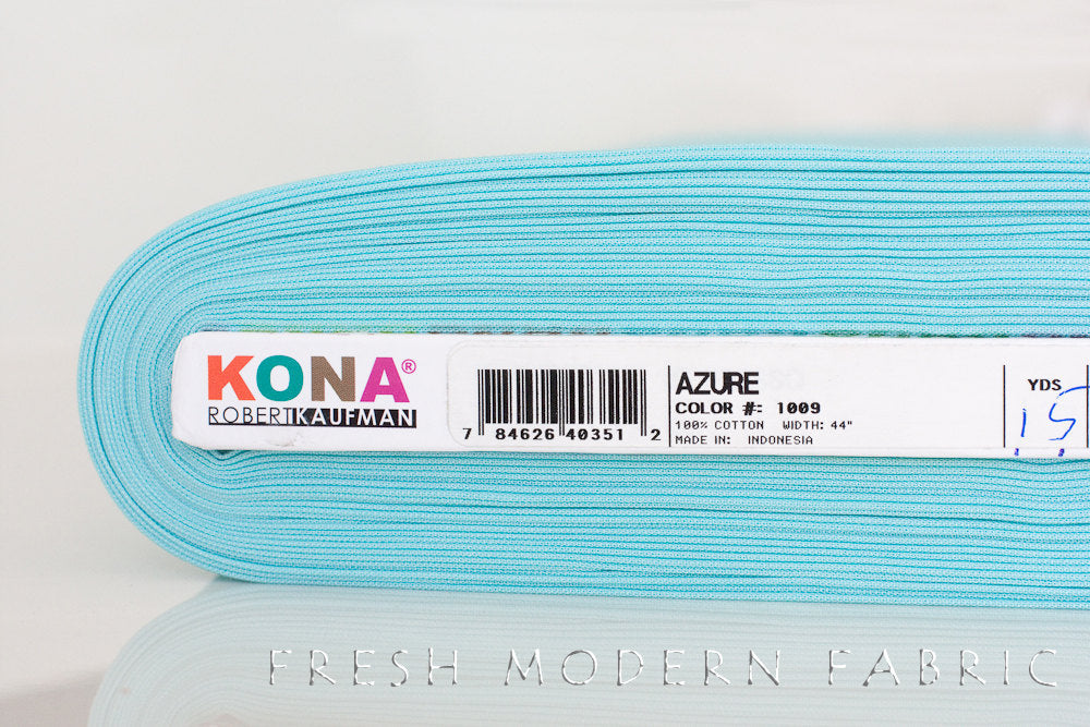 Azure Kona Cotton Solid Fabric from Robert Kaufman, K001 1009