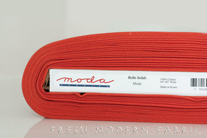Betty Orange Bella Cotton Solid Fabric from Moda, 9900 124
