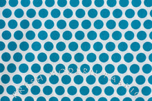 Load image into Gallery viewer, Mod Basics Dots in Teal Blue, Jay-Cyn Designs, Birch Fabrics, 100% Certified Organic Cotton
