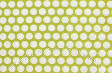 Load image into Gallery viewer, Reverse Dots in Lime Green, Mod Basics, Birch Fabrics, 100% Certified Organic Cotton
