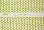 8-Inch End of Bolt Remnant Reverse Dots in Lime Green, Mod Basics, Birch Fabrics, 100% Certified Organic Cotton