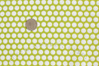 8-Inch End of Bolt Remnant Reverse Dots in Lime Green, Mod Basics, Birch Fabrics, 100% Certified Organic Cotton