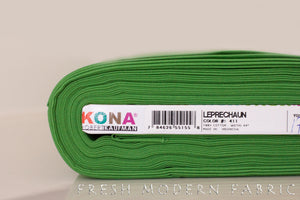 Leprechaun Kona Cotton Solid Fabric from Robert Kaufman, K001-411