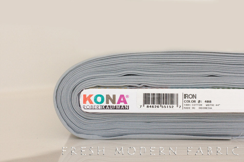 Iron Kona Cotton Solid Fabric from Robert Kaufman, K001-408