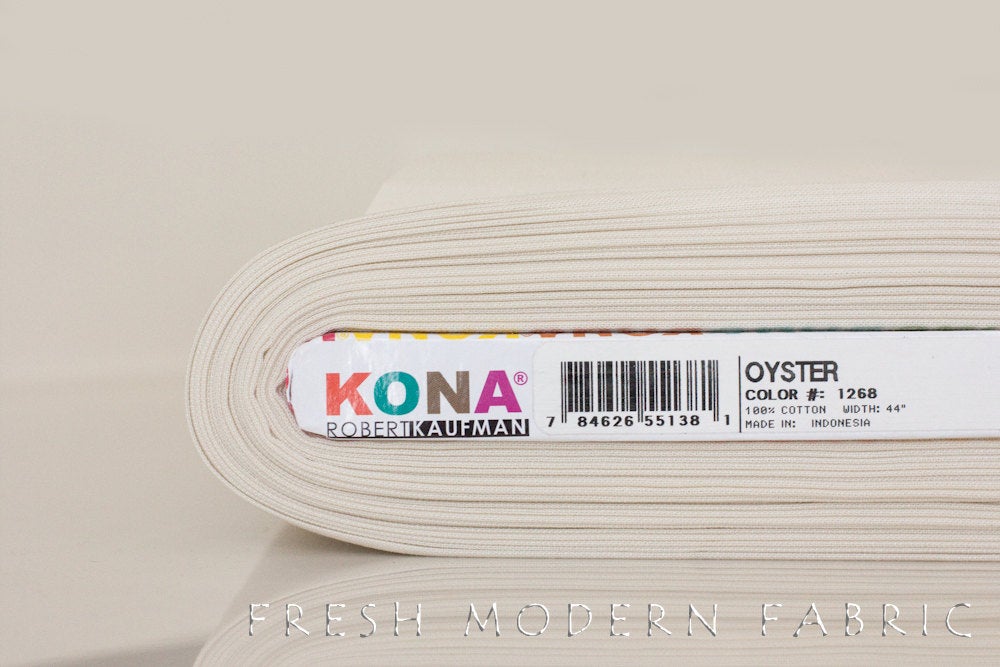 Oyster Kona Cotton Solid Fabric from Robert Kaufman, K001-1268
