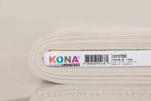 23 Inch End of Bolt Remnant Oyster Kona Cotton Solid Fabric from Robert Kaufman, K001-1268