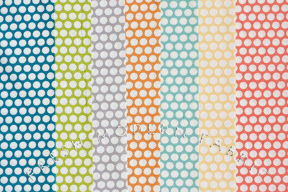 8-Inch End of Bolt Remnant Reverse Dots in Lime Green, Mod Basics, Birch Fabrics, 100% Certified Organic Cotton