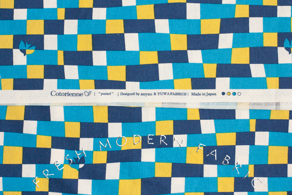 Cotorienne Yurari in Blue, Anyan for Yuwa Fabric, 100% Cotton Fabric