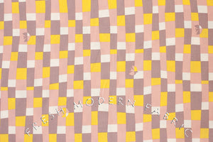 Cotorienne Yurari in Pink and Saffron, Anyan for Yuwa Fabric, 100% Cotton Fabric