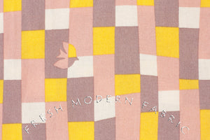Cotorienne Yurari in Pink and Saffron, Anyan for Yuwa Fabric, 100% Cotton Fabric