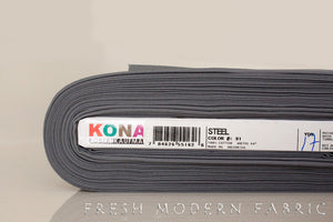 Steel Kona Cotton Solid Fabric from Robert Kaufman, K001-91