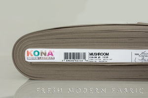 Mushroom Kona Cotton Solid Fabric from Robert Kaufman, K001-1239