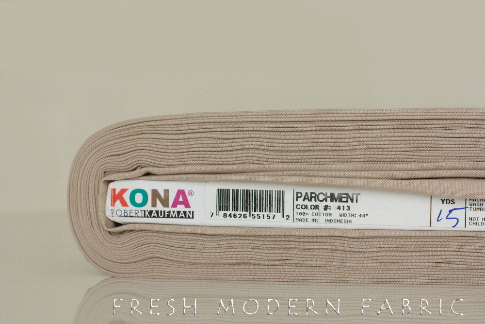 Parchment Kona Cotton Solid Fabric from Robert Kaufman, K001-413