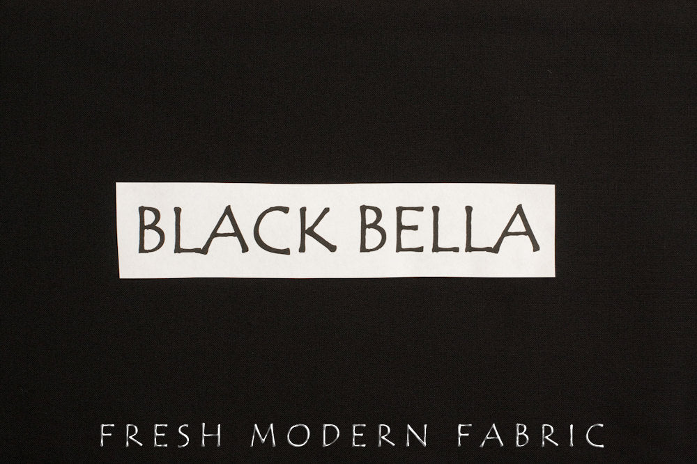 Black Bella Cotton Solid Fabric from Moda, 9900 99