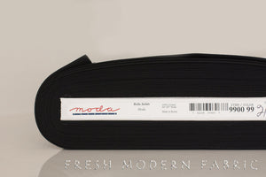Black Bella Cotton Solid Fabric from Moda, 9900 99