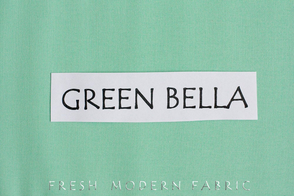 Green Bella Cotton Solid Fabric from Moda, 9900 65
