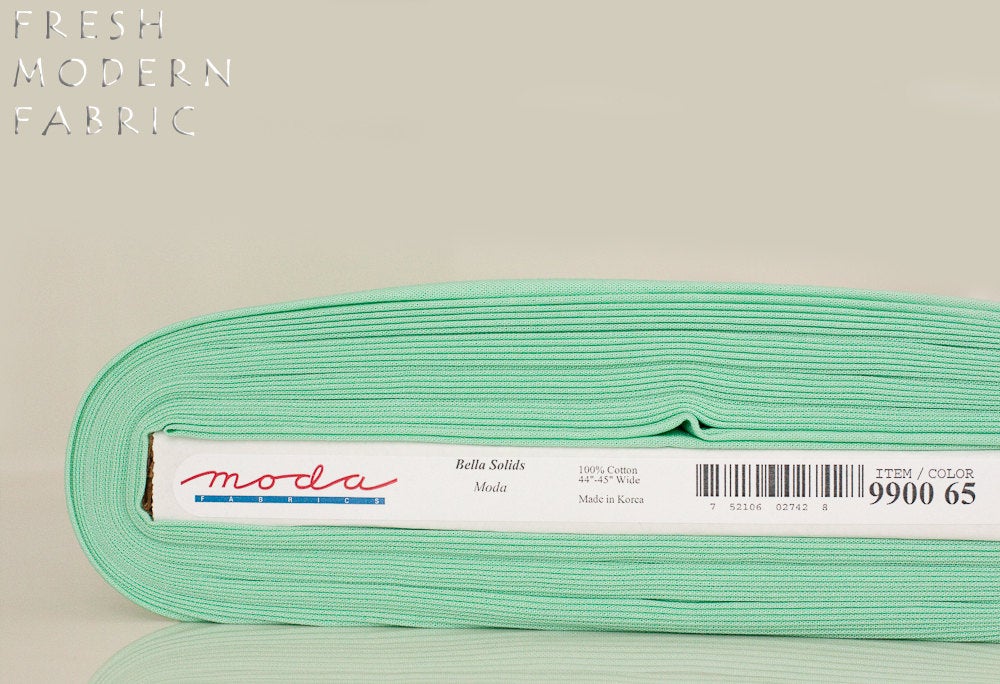 Green Bella Cotton Solid Fabric from Moda, 9900 65