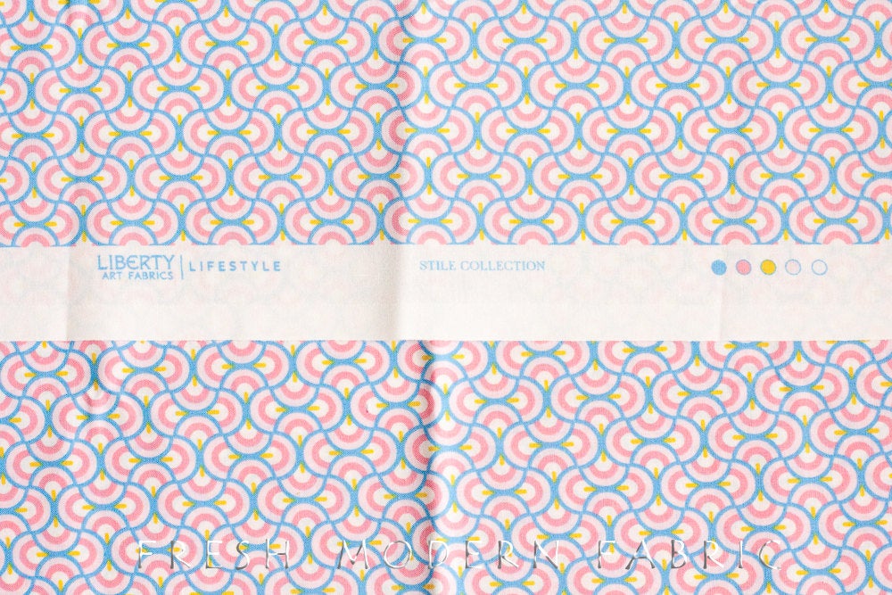 12-Inch End of Bolt Remnant Newbury in Pastel, Stile Collection, Liberty Lifestyle Fabrics, 100% Cotton Fabric, 03384156D