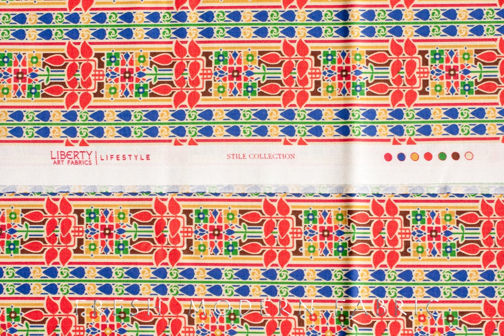 Rennie in Classic Red, Stile Collection, Liberty Lifestyle Fabrics, 100% Cotton Fabric, 03384152A